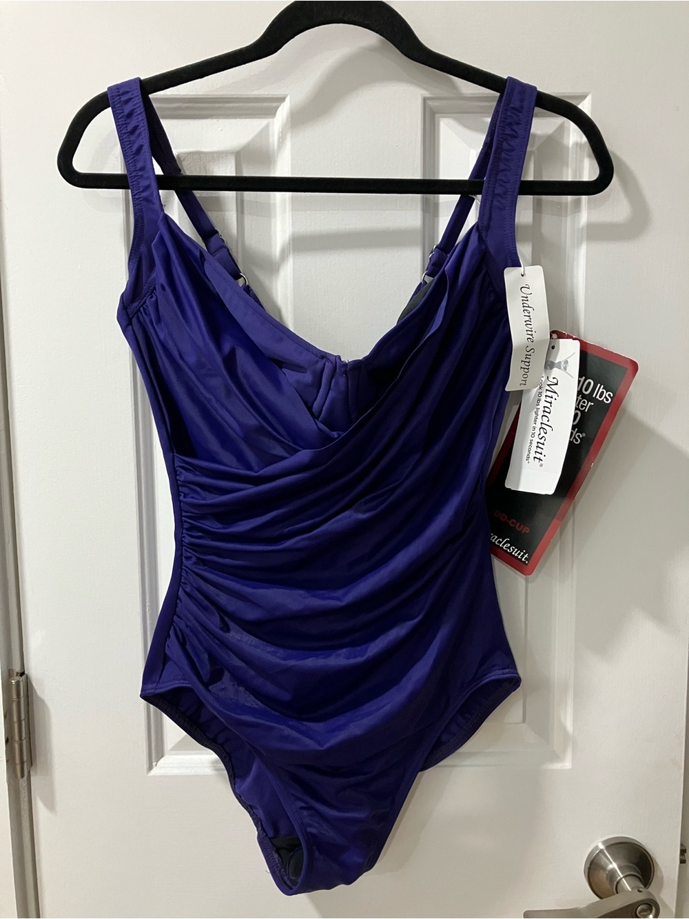 Miraclesuit Eggplant Purple One-Piece Swimsuit